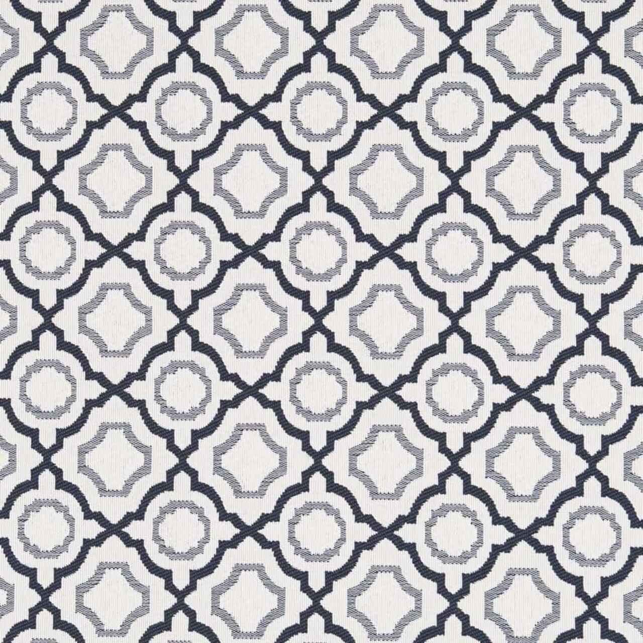 Blue Stain Resistant Performance Pet Friendly Abstract Geometric Woven Pattern Upholstery Fabric by The Yard - SKU: Morgan Admiral